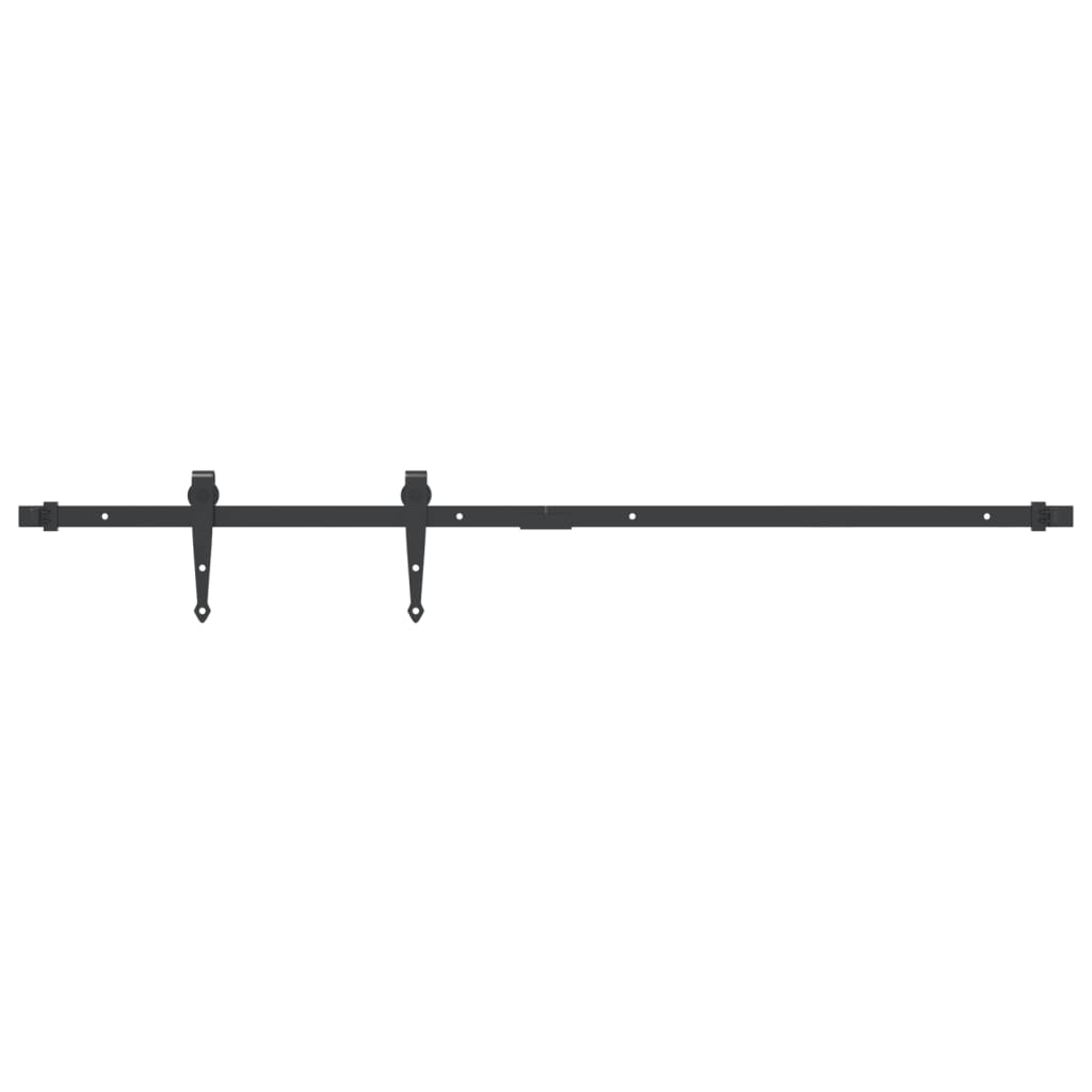 fekete szénacél mini tolóajtós szekrény szerelék szett 122 cm