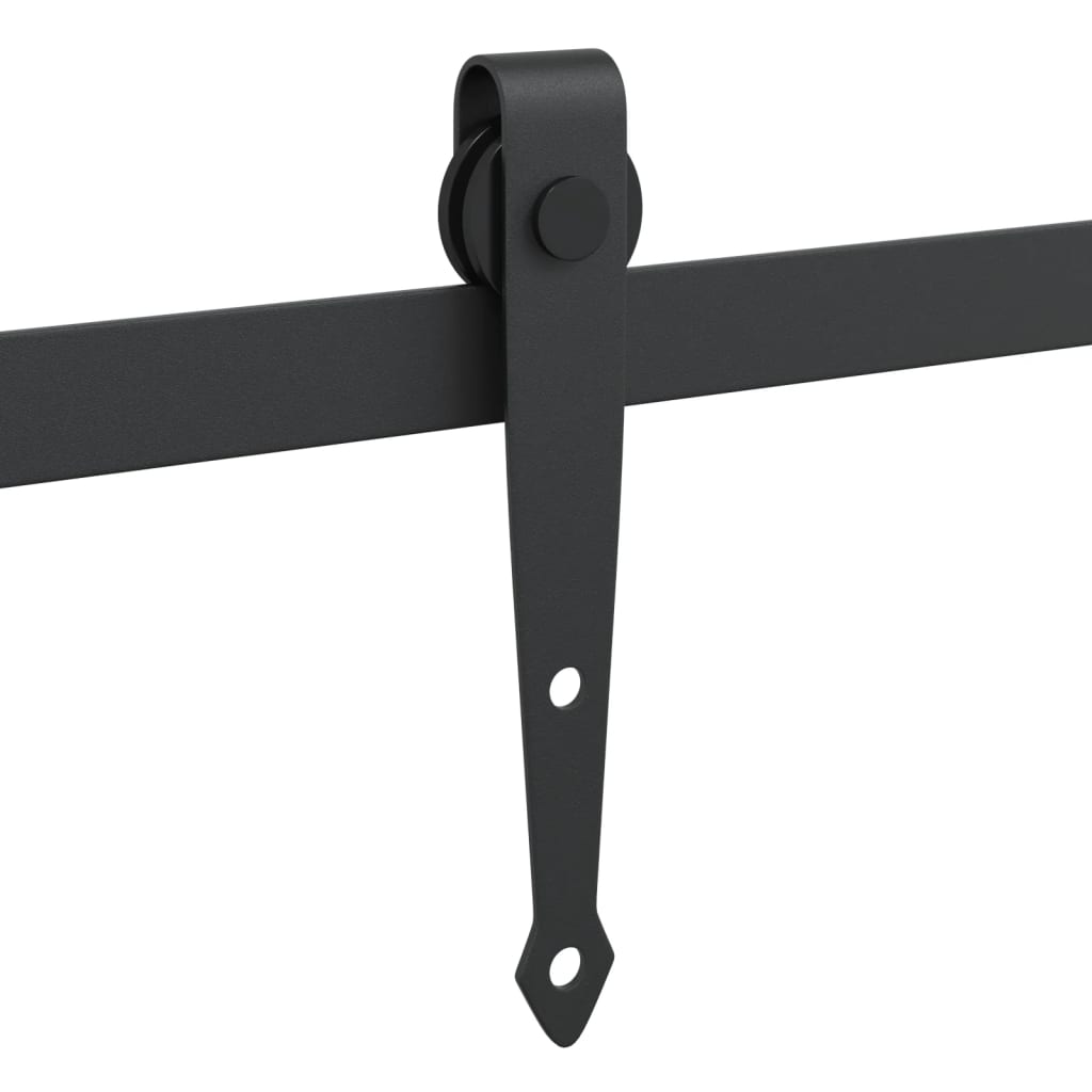 fekete szénacél mini tolóajtós szekrény szerelék szett 122 cm