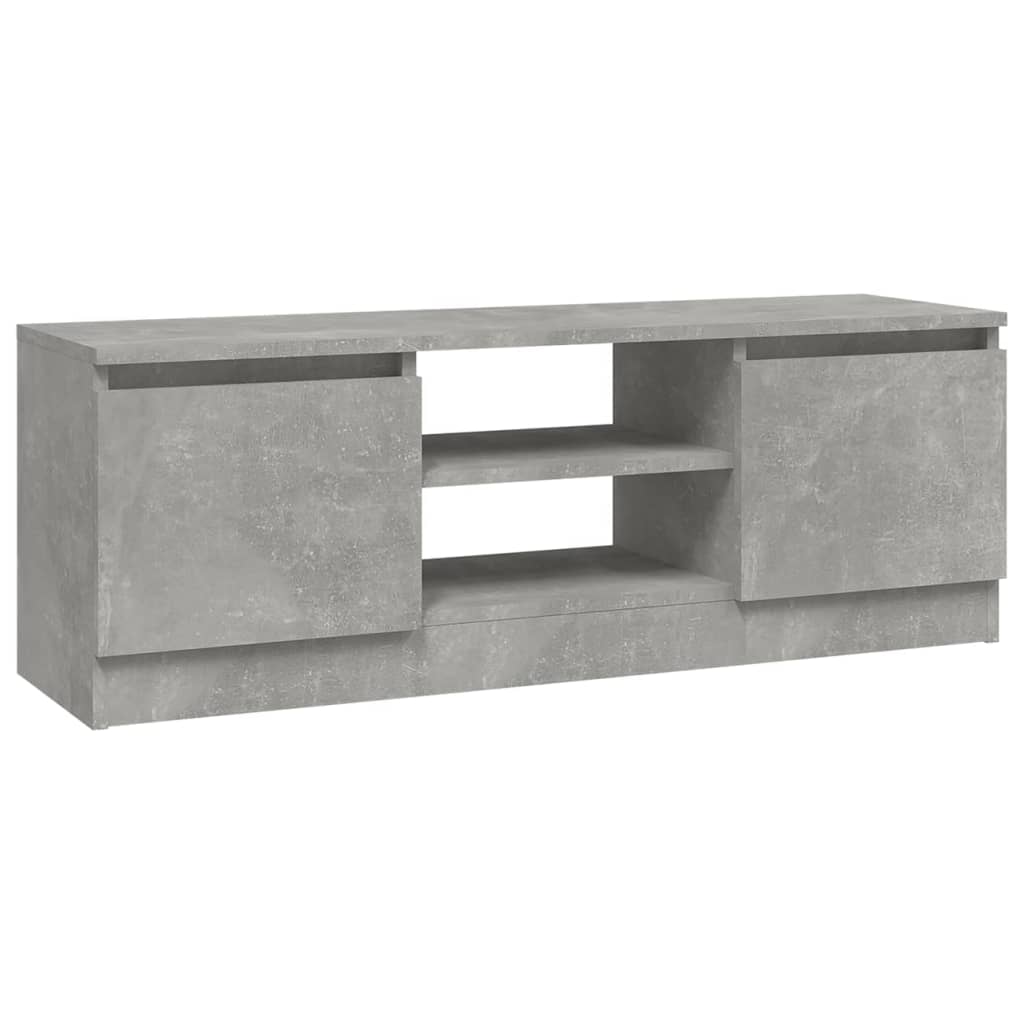 betonszürke TV-szekrény ajtóval 102 x 30 x 36 cm