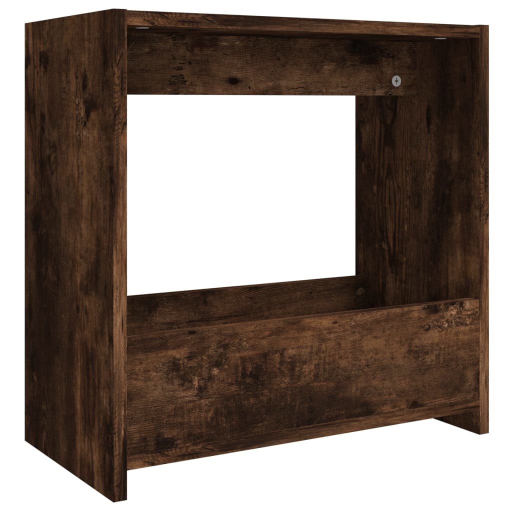 füstös tölgy színű szerelt fa kisasztal 50 x 26 x 50 cm
