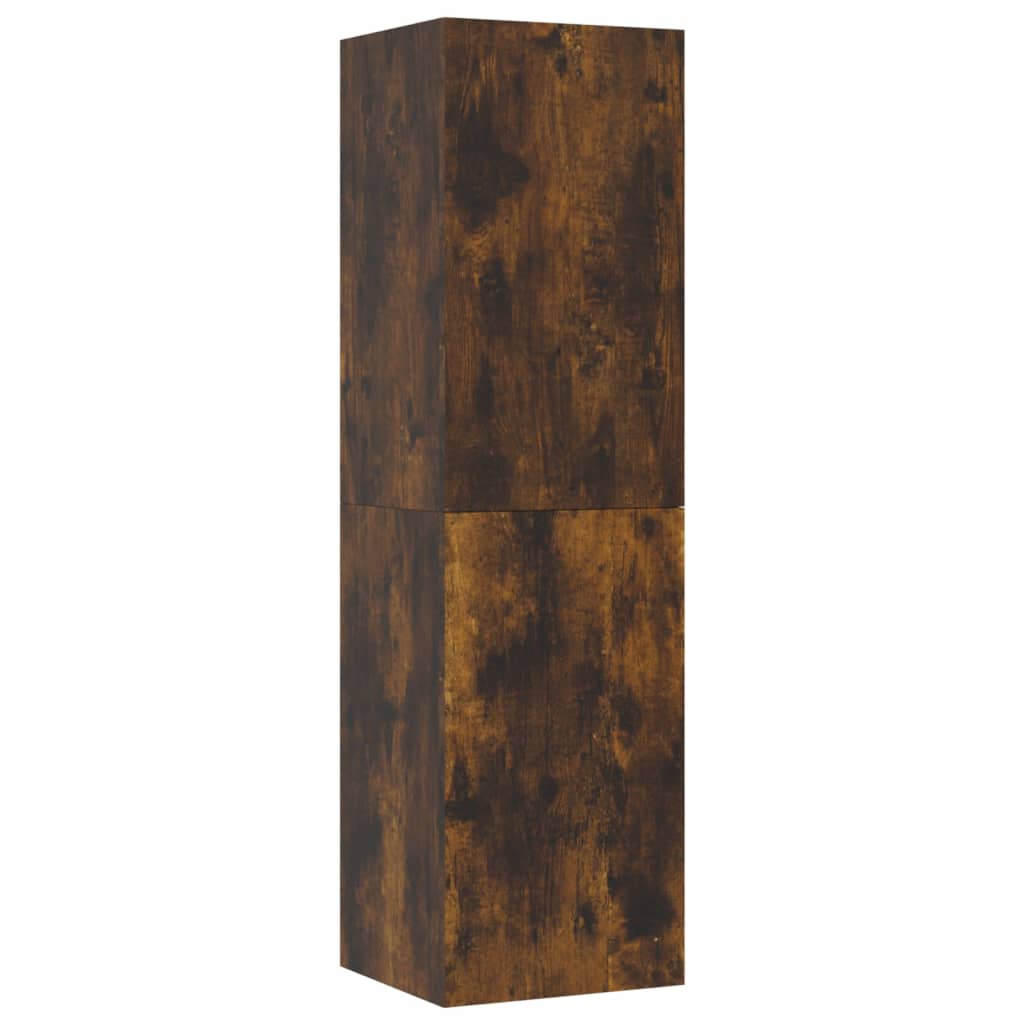 füstös tölgy színű falra szerelhető TV-szekrény 30,5x30x110 cm