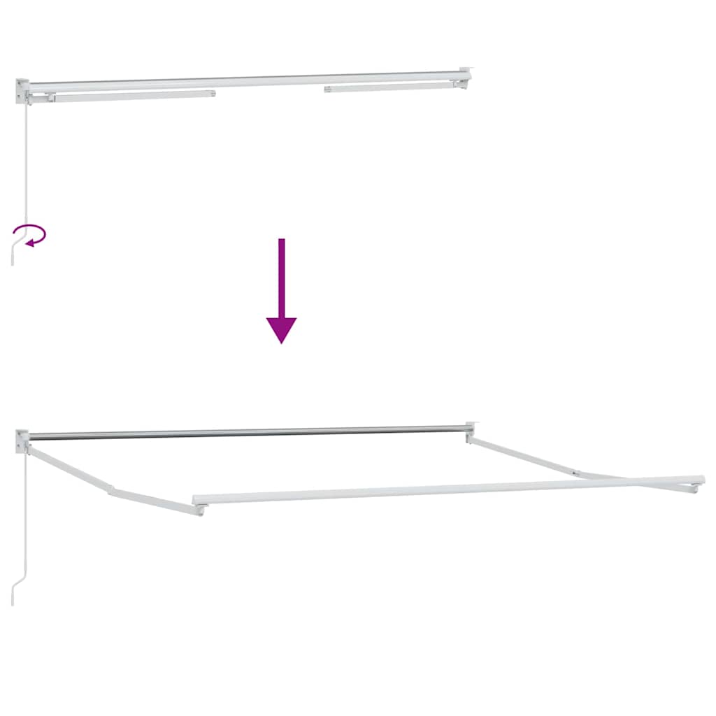 Napernyő Fehér 3,5 x 2,5 m Fém