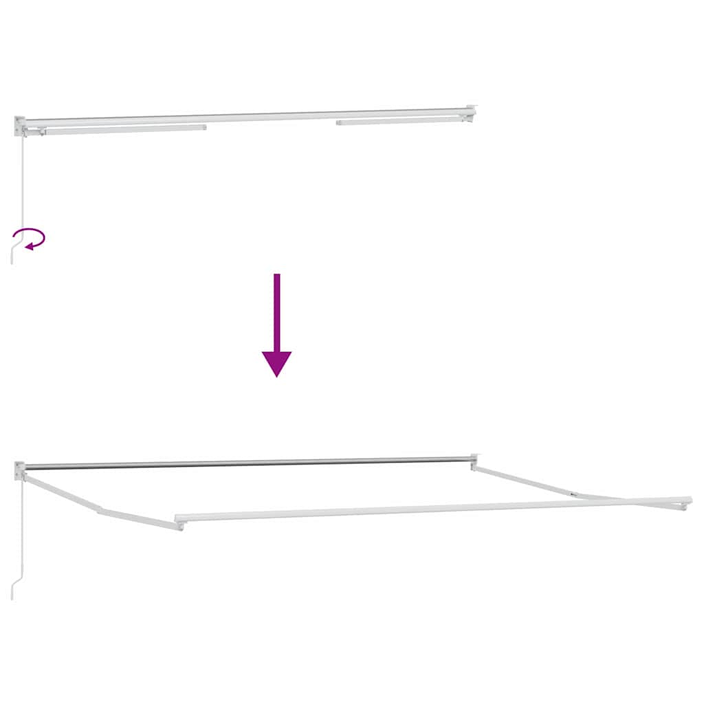 Napernyő Fehér 4,5 × 3 m Fém