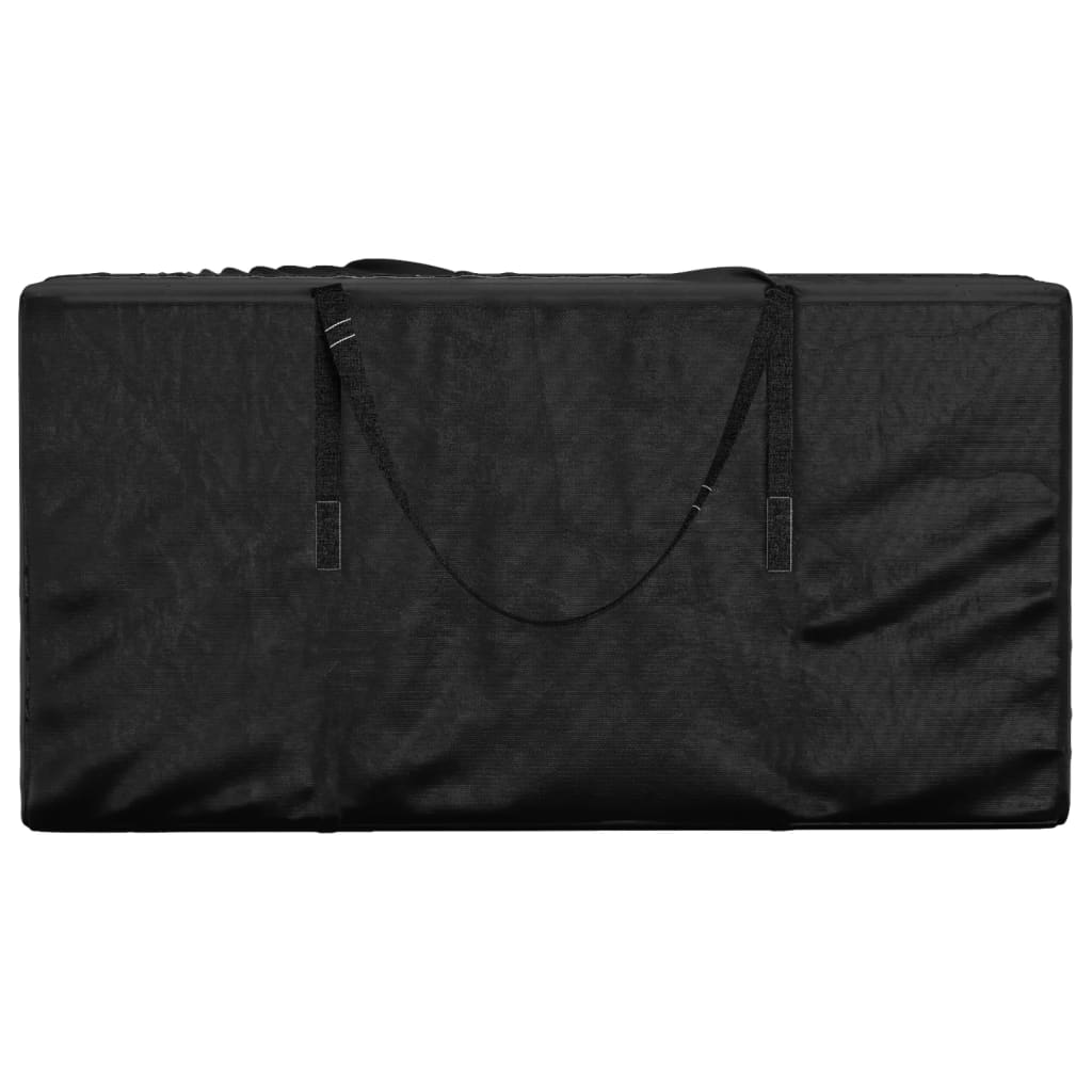 fekete polietilén kerti párnatároló zsák 150 x 75 x 75 cm