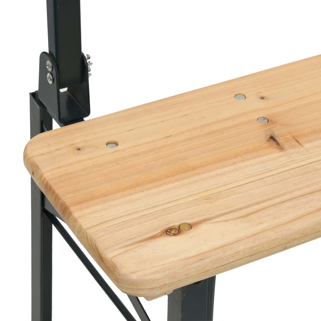 3 részes tömör fenyőfa összecsukható sörözőasztal garnitúra