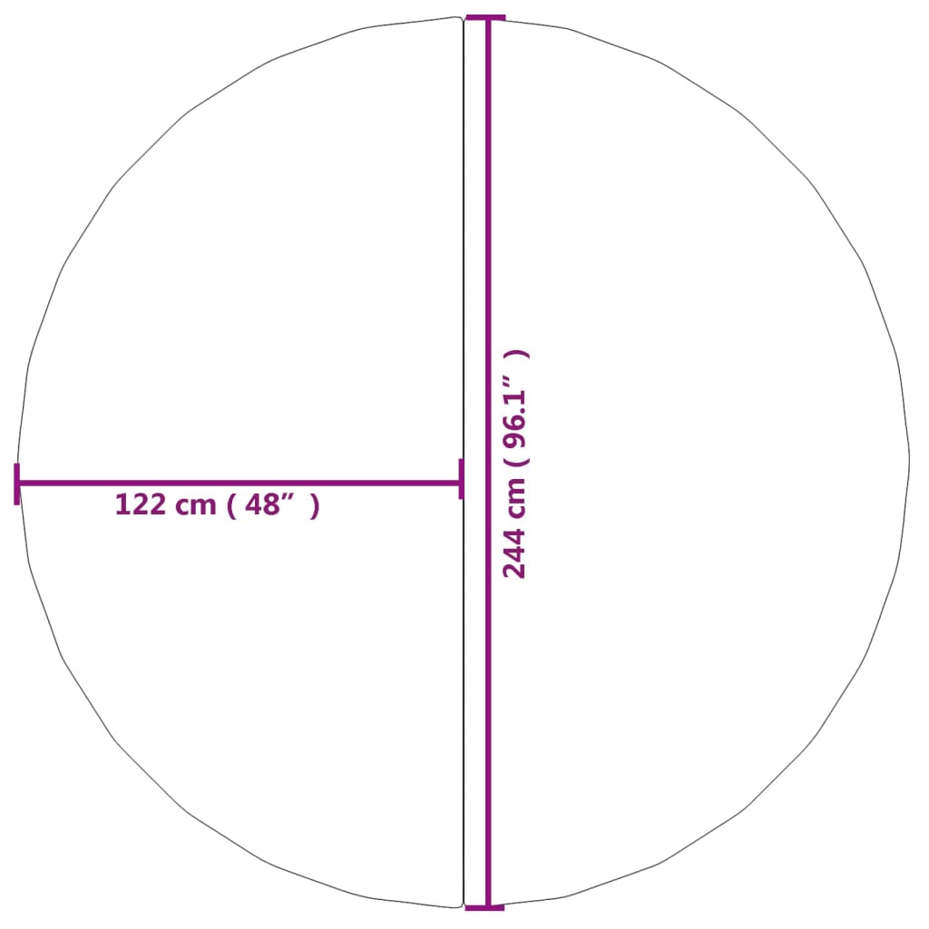 világosszürke poliészter geotextília medencealátét Ø 244 cm