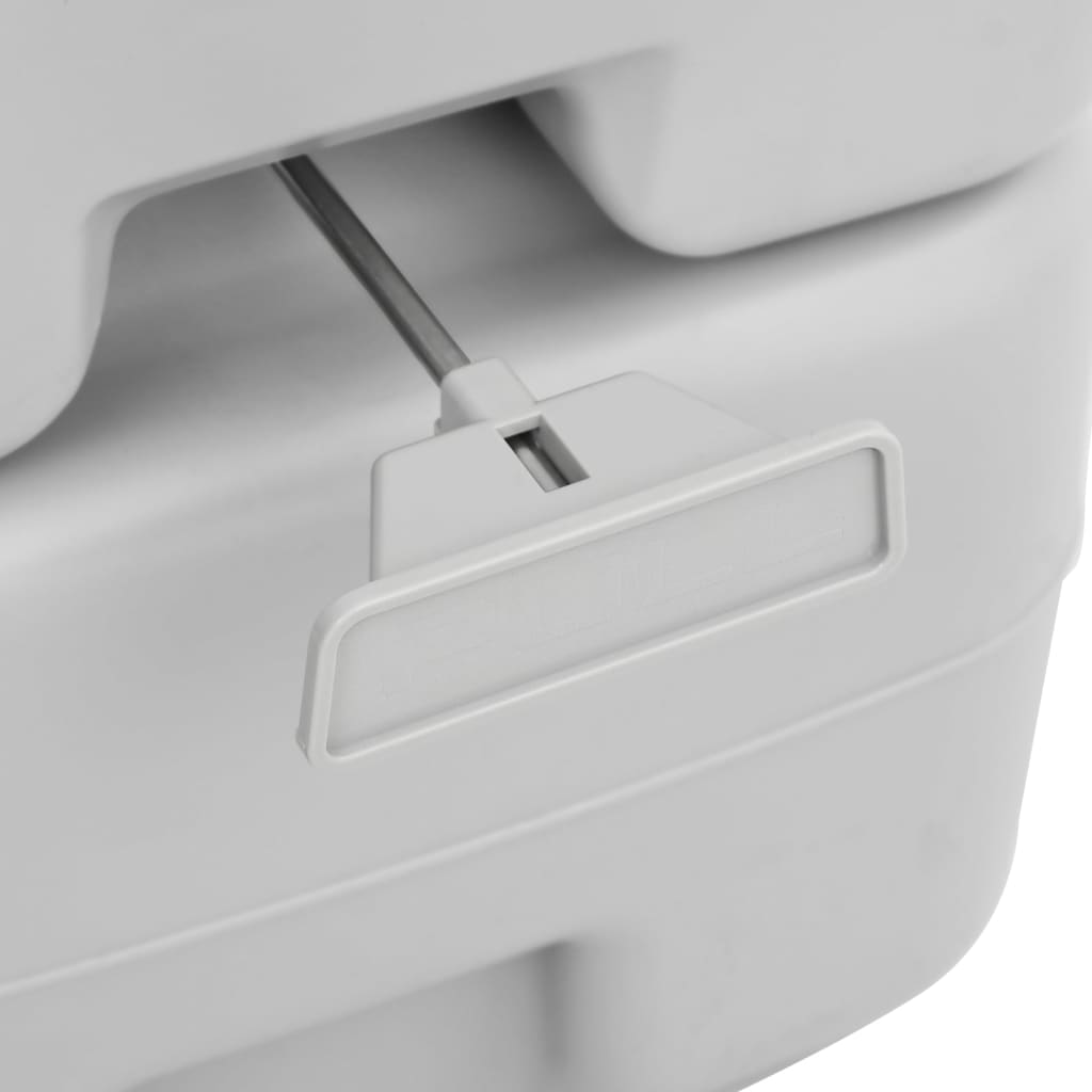szürke és fehér HDPE hordozható kemping WC 20+10 L