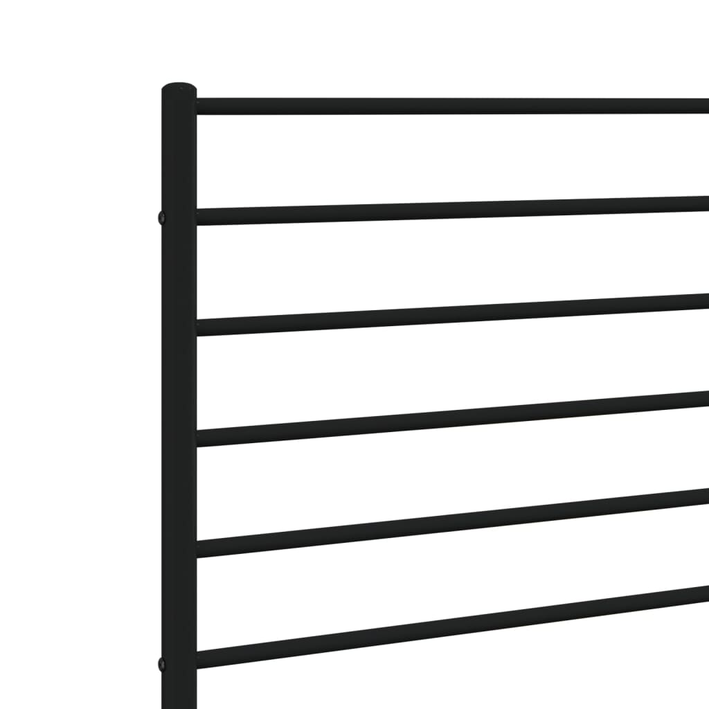 fekete fém fejtámla 160 cm