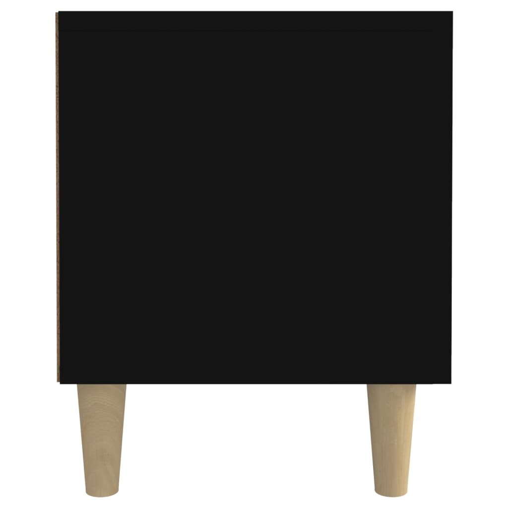 fekete szerelt fa TV-szekrény 180 x 31,5 x 40 cm