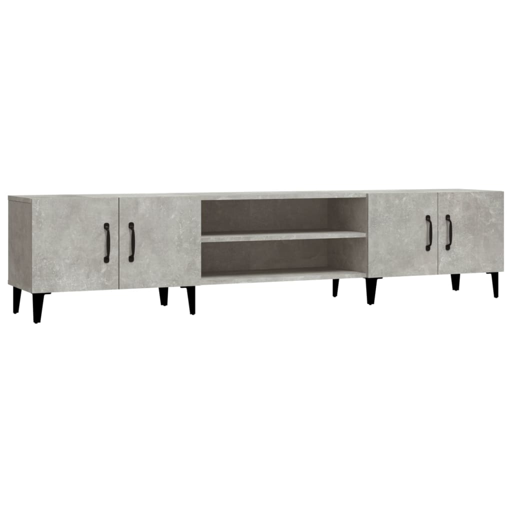 betonszürke szerelt fa TV-szekrény 180x31,5x40 cm