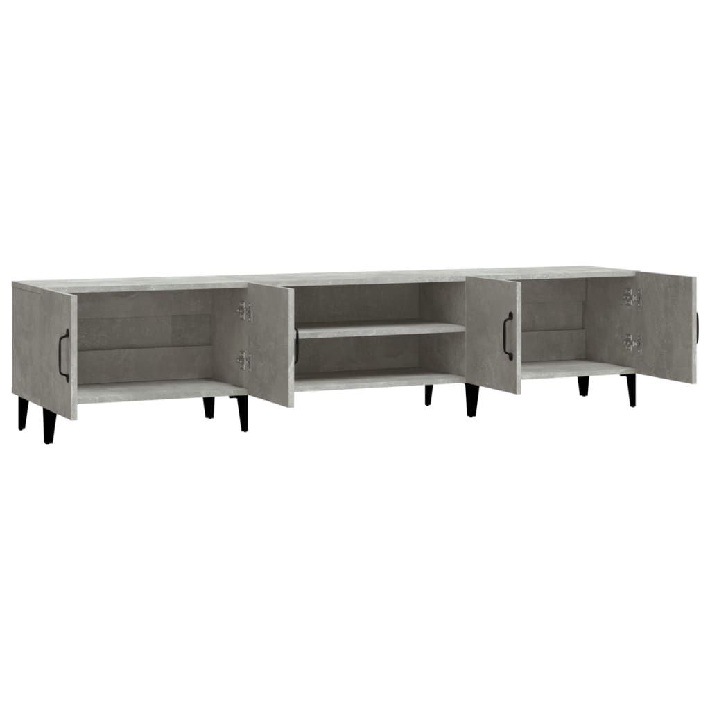 betonszürke szerelt fa TV-szekrény 180x31,5x40 cm