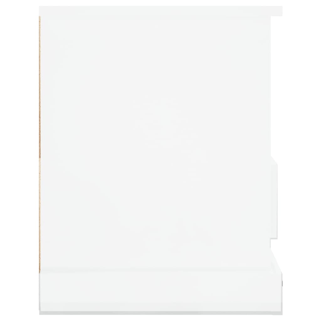 fehér magasfényű szerelt fa TV-szekrény 93x35,5x45 cm
