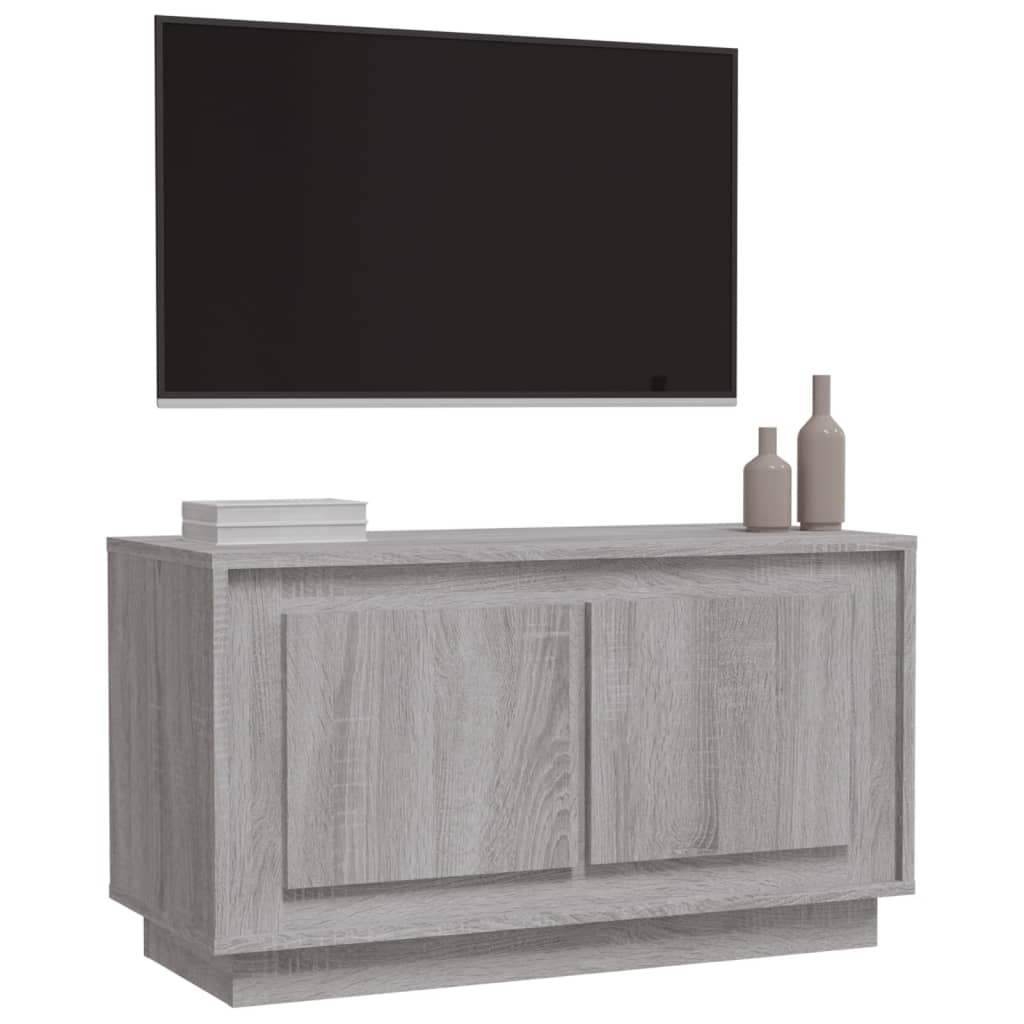szürke sonoma színű szerelt fa TV-szekrény 80x35x45 cm