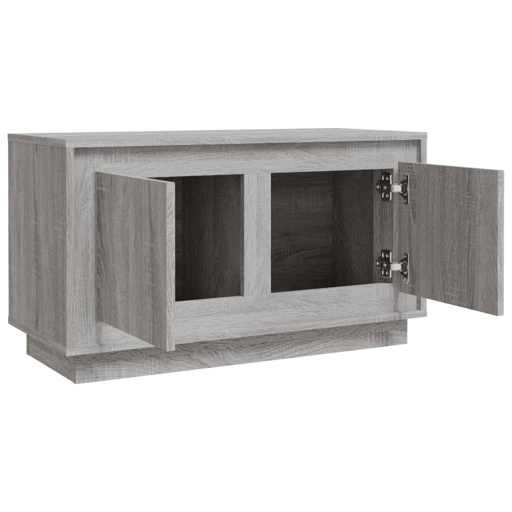 szürke sonoma színű szerelt fa TV-szekrény 80x35x45 cm