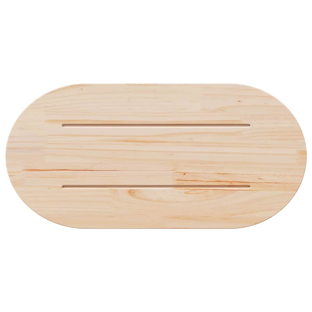 tömör fenyőfa asztallap 60 x 30 x 2,5 cm ovális