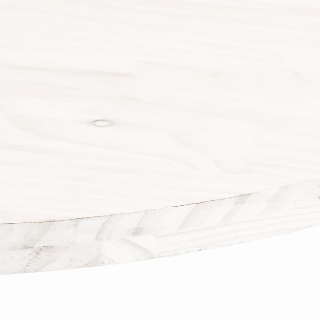 fehér tömör fenyőfa ovális asztallap 60 x 30 x 2,5 cm