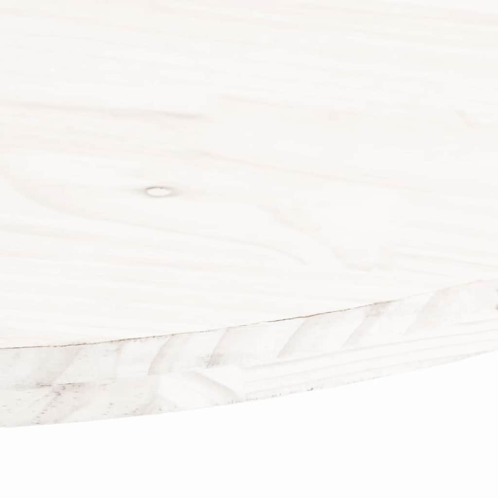 fehér tömör fenyőfa ovális asztallap 60 x 30 x 2,5 cm