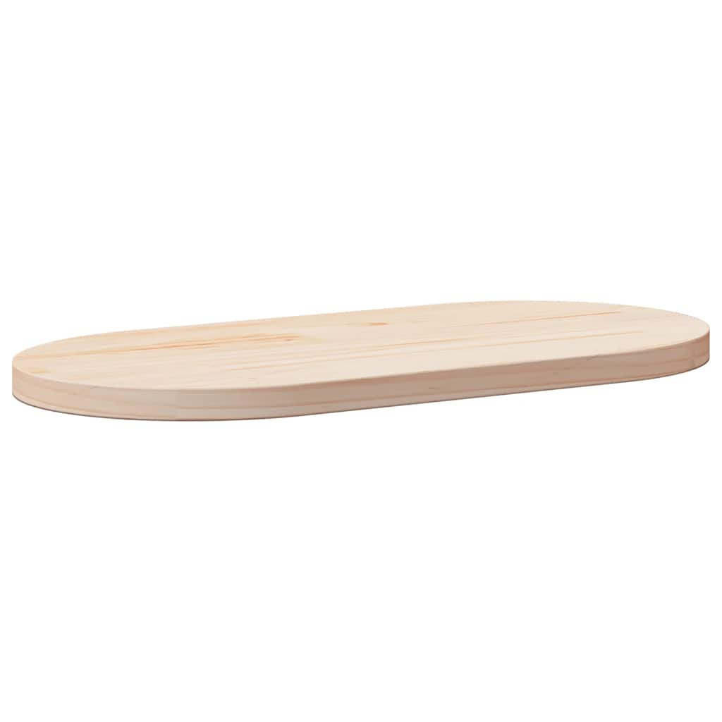 tömör fenyőfa asztallap 70 x 35 x 2,5 cm ovális
