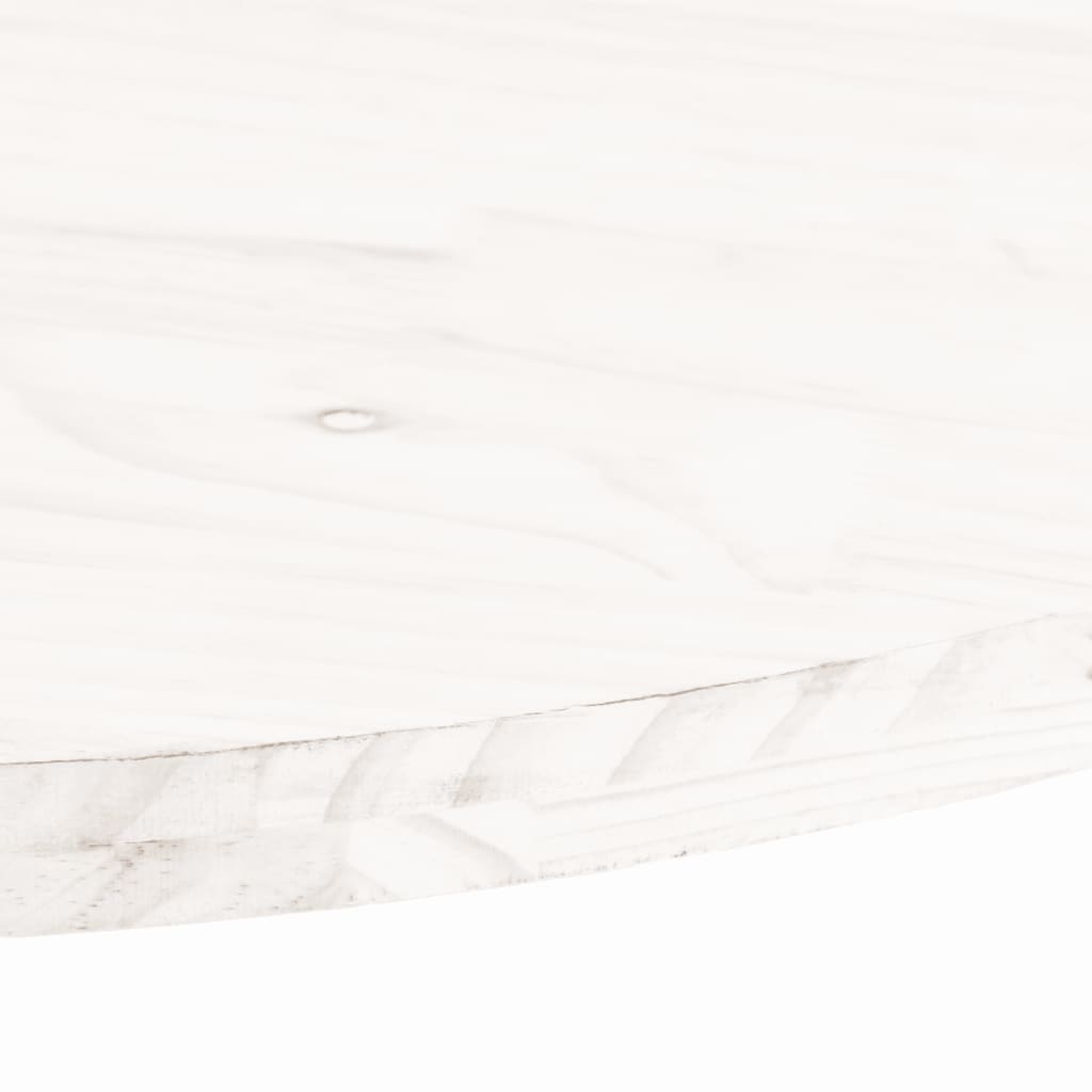 fehér tömör fenyőfa ovális asztallap 70 x 35 x 2,5 cm