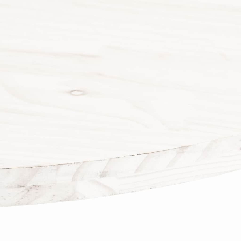 fehér tömör fenyőfa ovális asztallap 70 x 35 x 2,5 cm