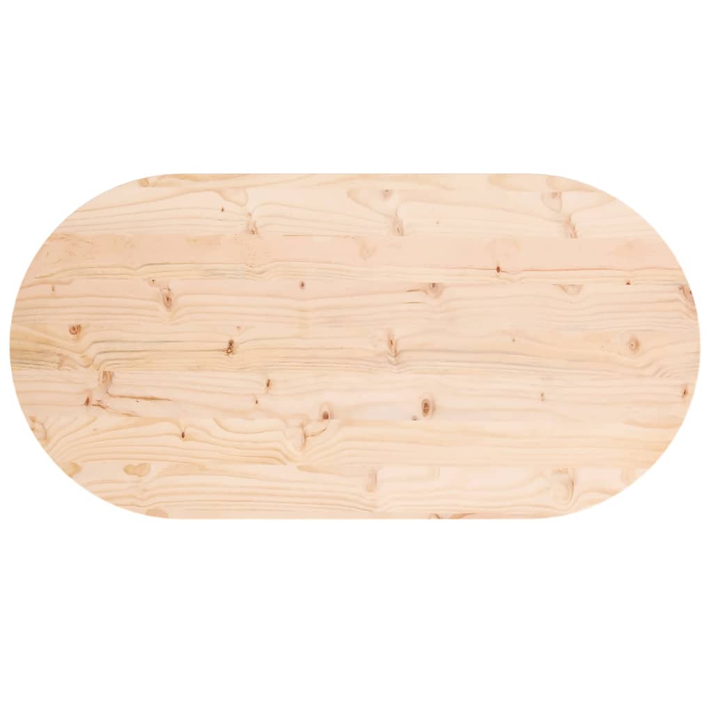 tömör fenyőfa asztallap 90 x 45 x 2,5 cm ovális