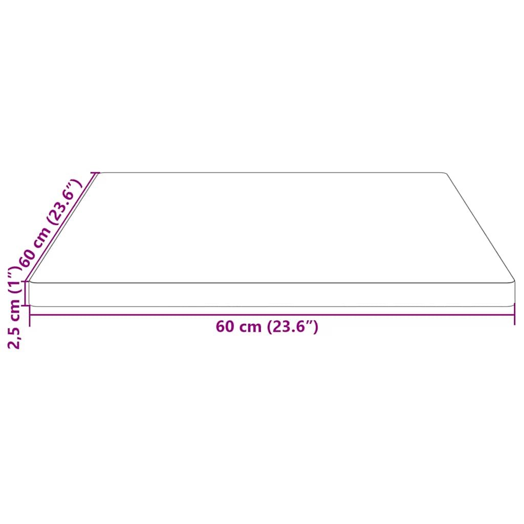 fehér tömör fenyőfa ovális asztallap 60x60x2,5 cm
