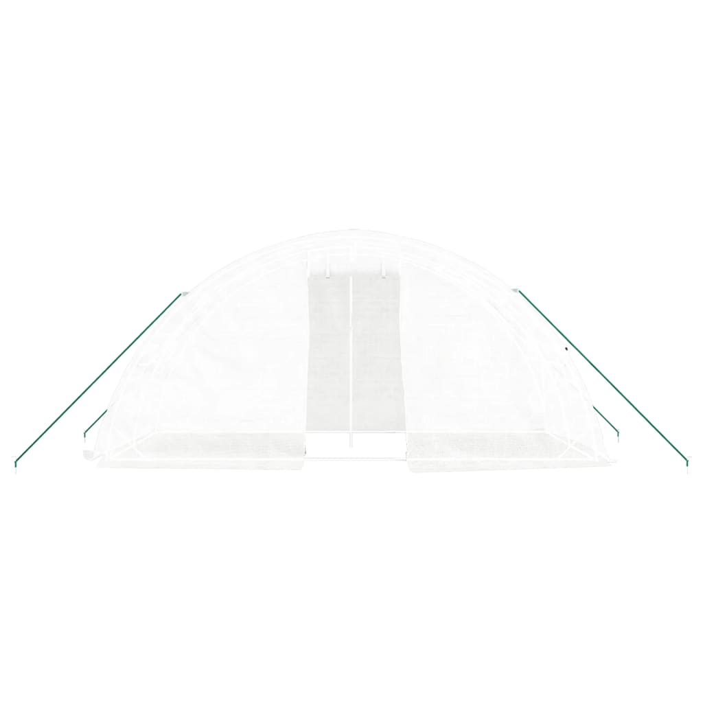 fehér acélvázas melegház 10 m² 5 x 2 x 2,3 m