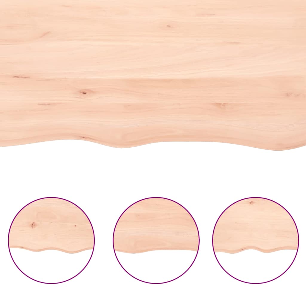 kezeletlen tömör tölgyfa fali polc 40x30x(2-4) cm
