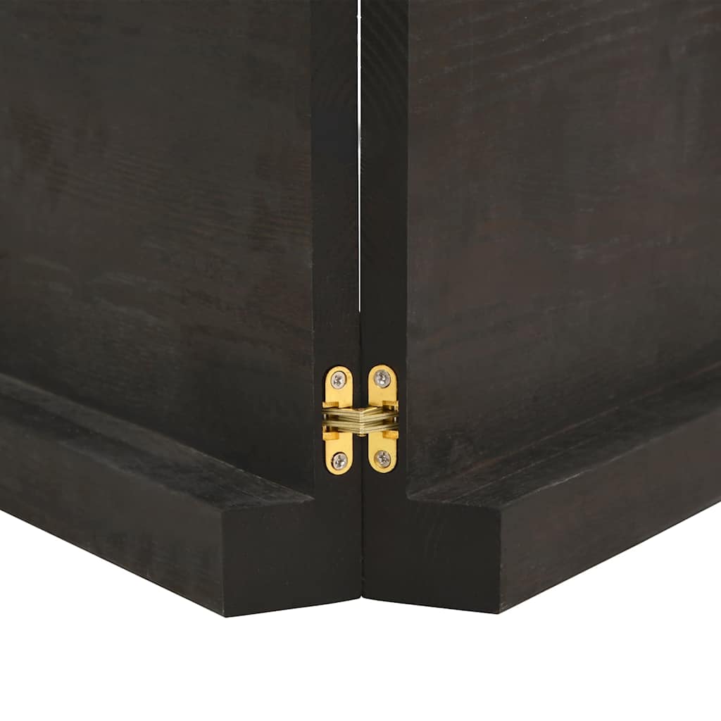 sötétbarna kezelt tömör tölgyfa fali polc 140 x 40 x (2-6) cm