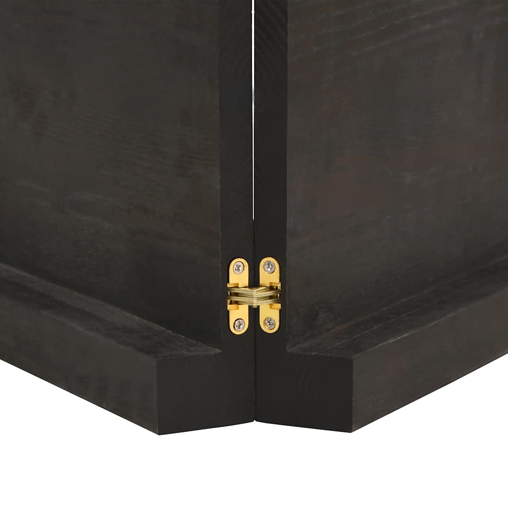 sötétbarna kezelt tömör tölgyfa fali polc 140 x 40 x (2-6) cm