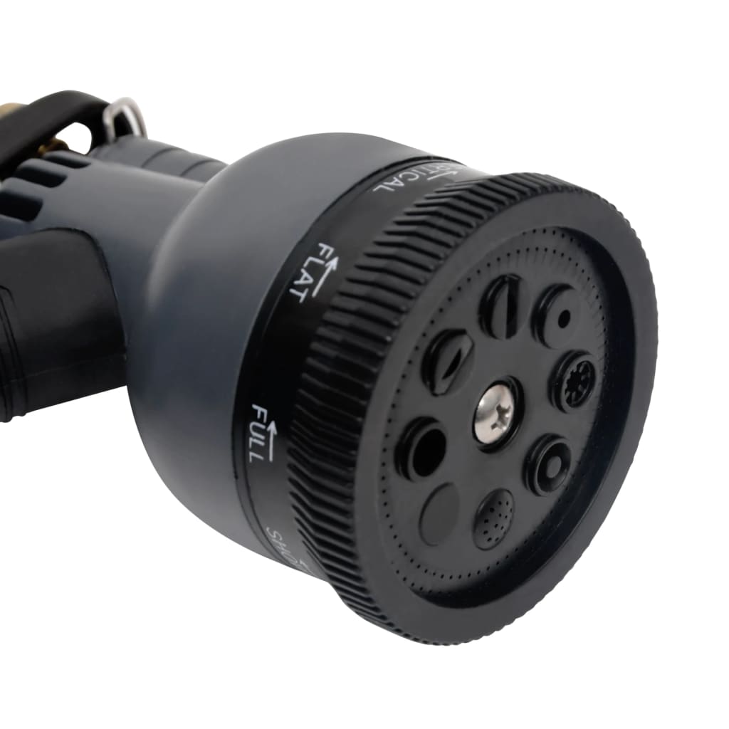 ezüstszínű rozsdamentes acél kerti tömlő szórófejjel 0,6" 30 m