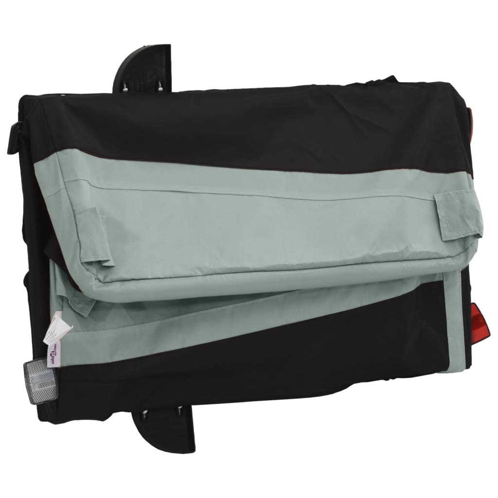fekete-szürke vas kerékpár-utánfutó 30 kg