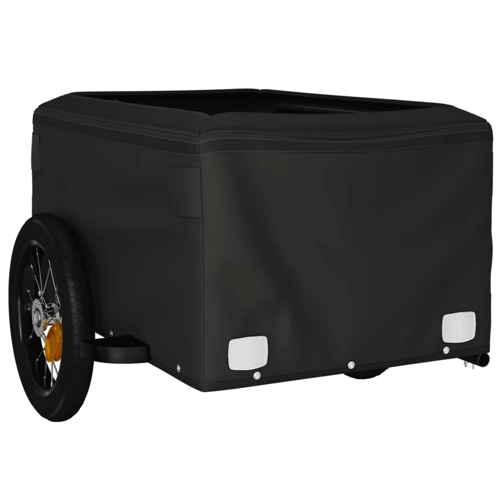 fekete vas kerékpár-utánfutó 30 kg
