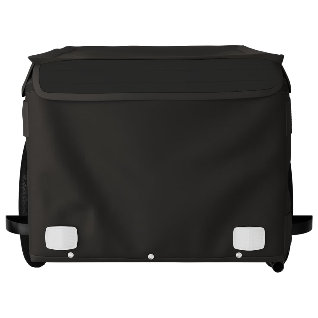 fekete vas kerékpár-utánfutó 30 kg