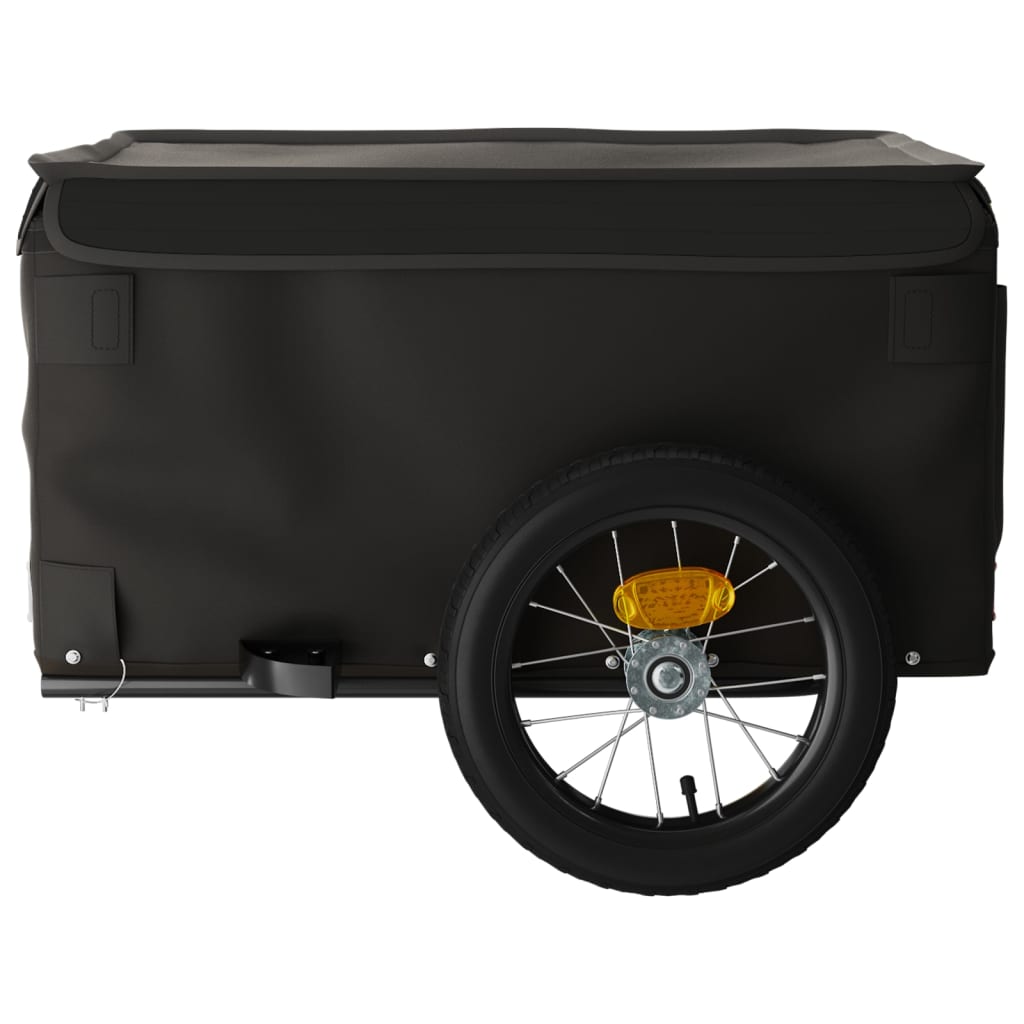 fekete vas kerékpár-utánfutó 30 kg