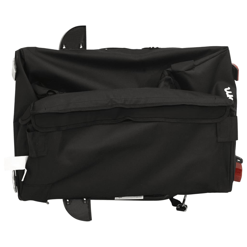 fekete vas kerékpár-utánfutó 30 kg