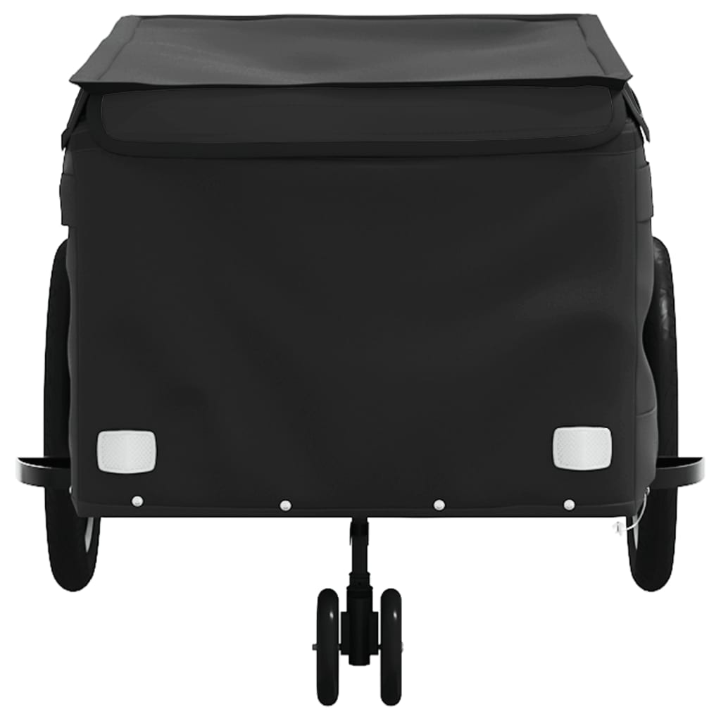 fekete vas kerékpár-utánfutó 45 kg