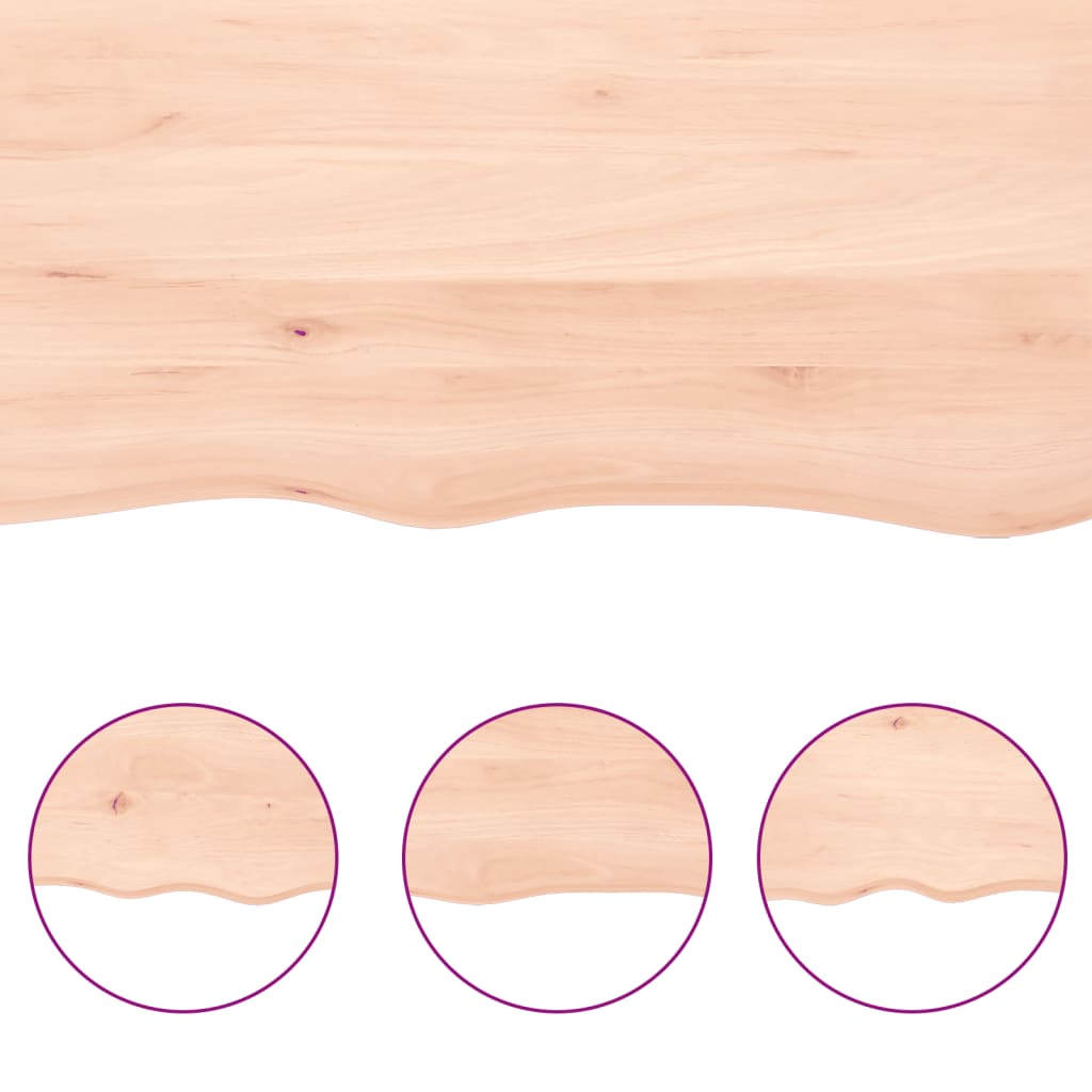 kezeletlen tömör tölgyfa asztallap 60x50x(2-4) cm