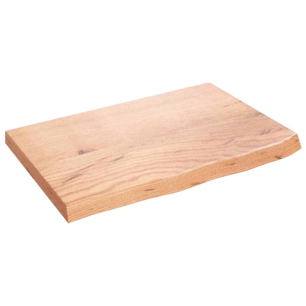 világosbarna kezelt tömör tölgyfa asztallap 60x40x(2-4) cm