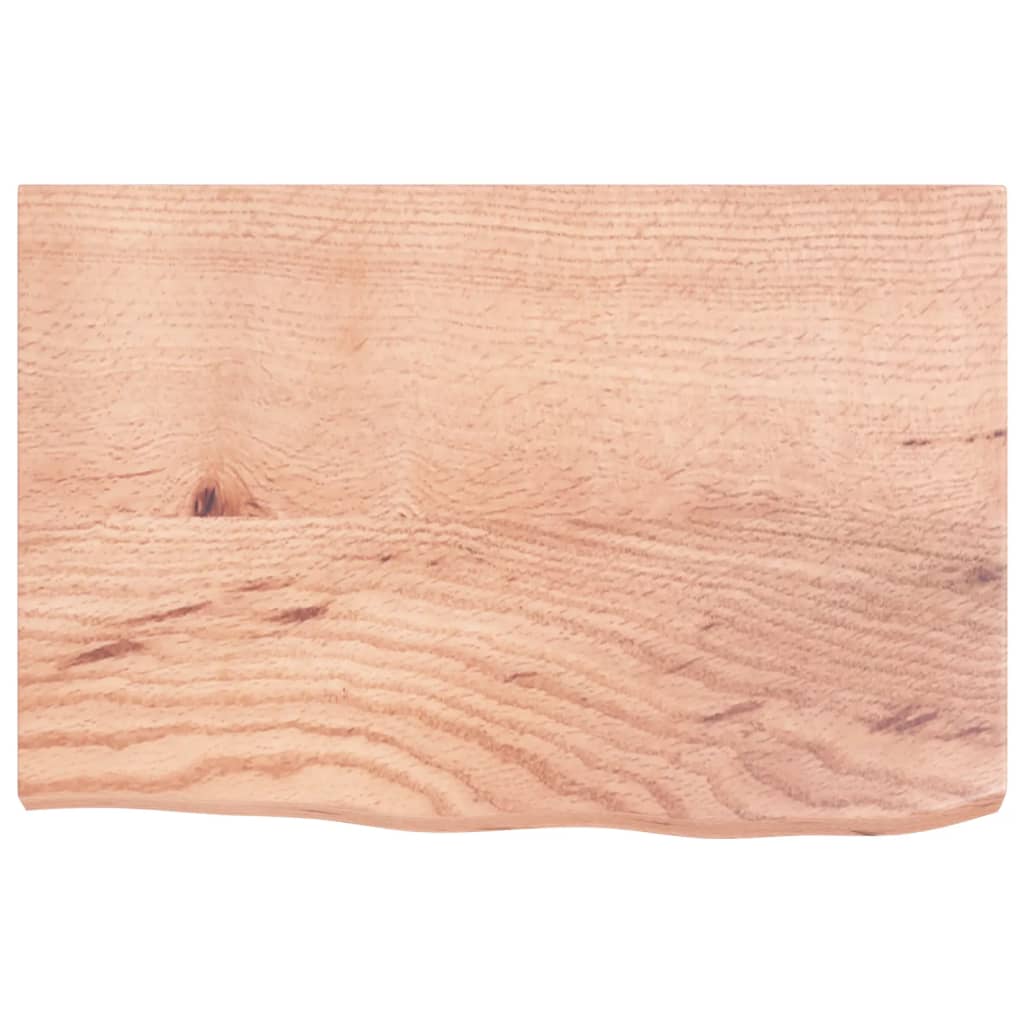 világosbarna kezelt tömör tölgyfa asztallap 60x40x(2-4) cm