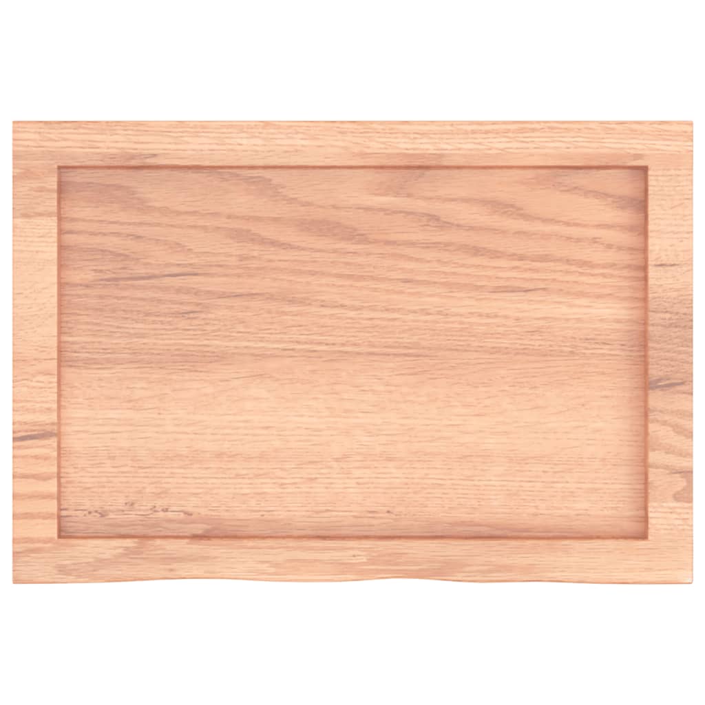 világosbarna kezelt tömör tölgyfa asztallap 60x40x(2-4) cm