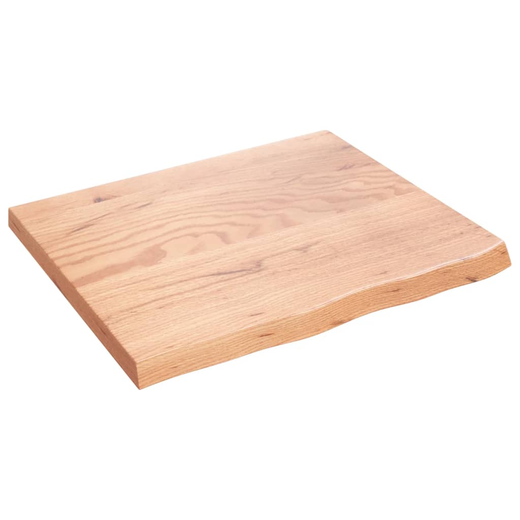 világosbarna kezelt tömör tölgyfa asztallap 60x50x(2-4) cm