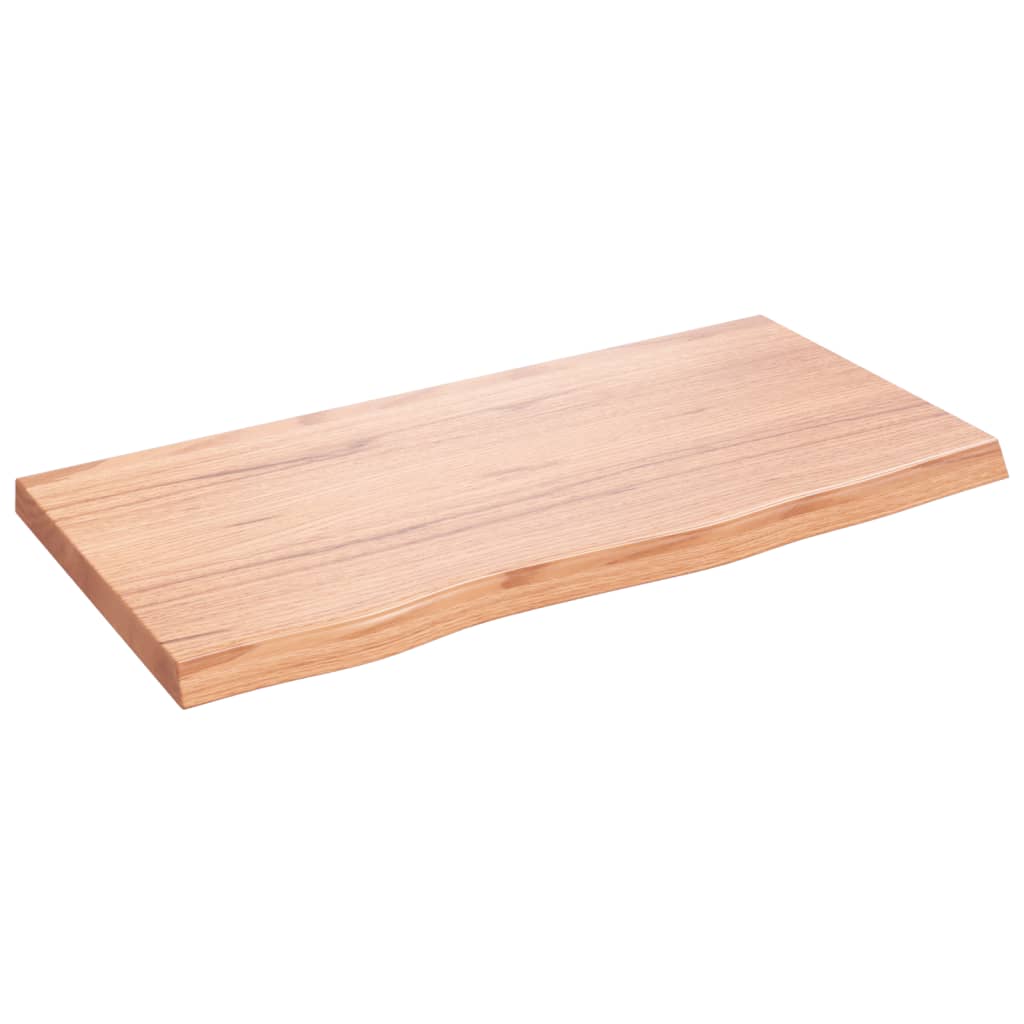 világosbarna kezelt tömör tölgyfa asztallap 80x40x(2-4) cm