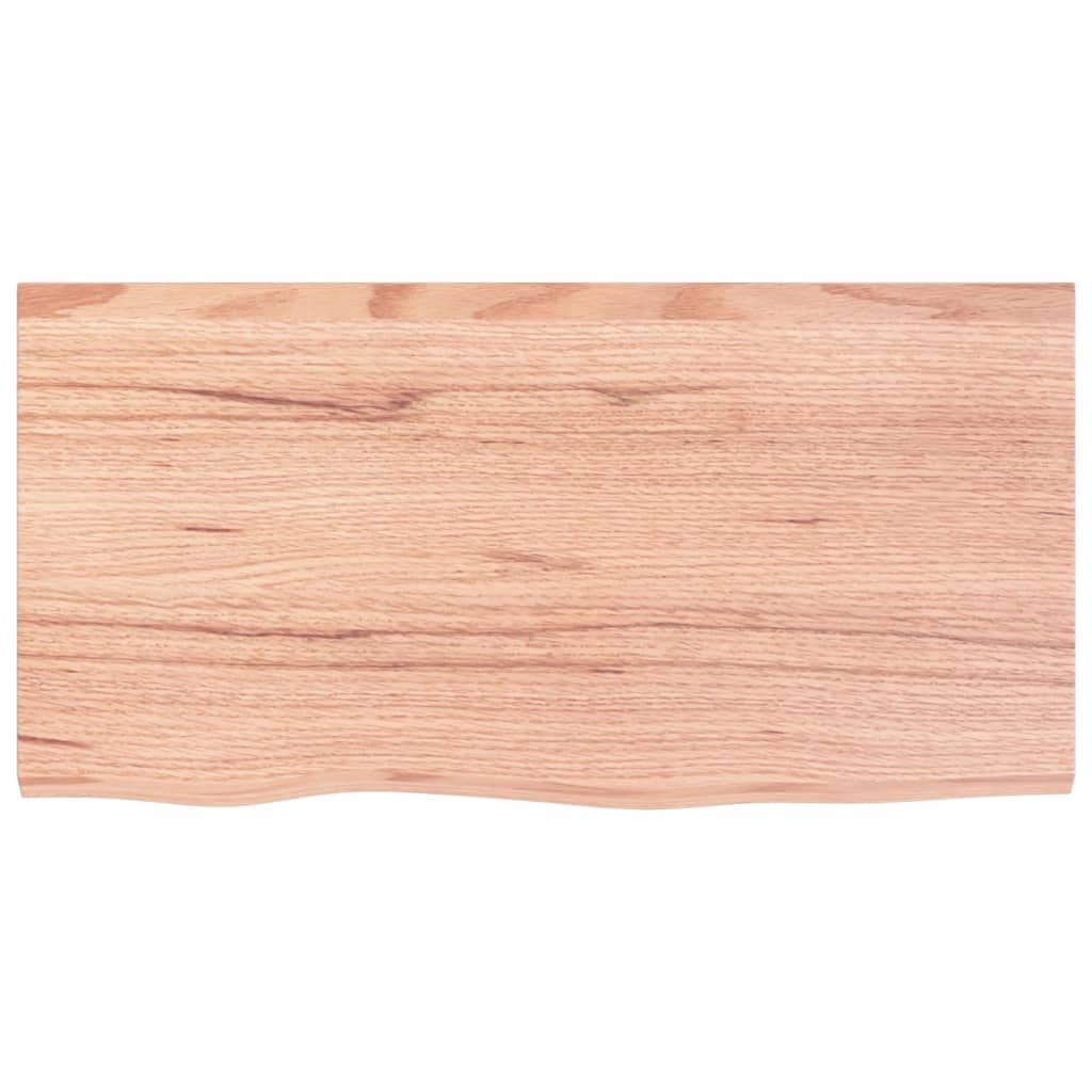 világosbarna kezelt tömör tölgyfa asztallap 80x40x(2-4) cm