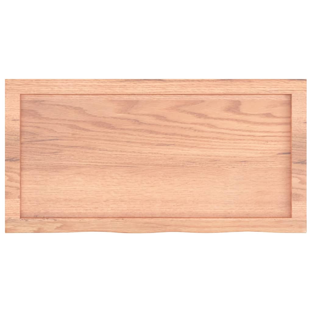 világosbarna kezelt tömör tölgyfa asztallap 80x40x(2-4) cm