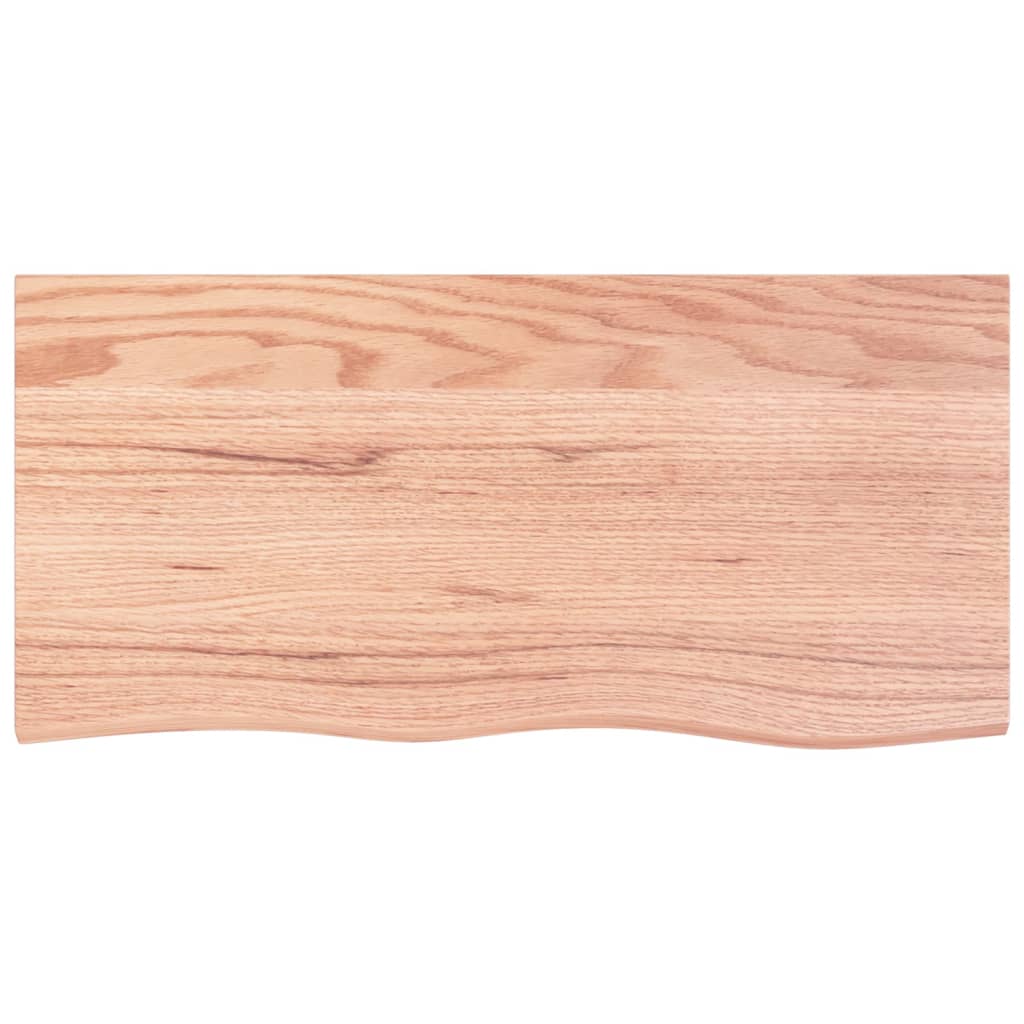 világosbarna kezelt tömör tölgyfa asztallap 100 x 50 x 2 cm