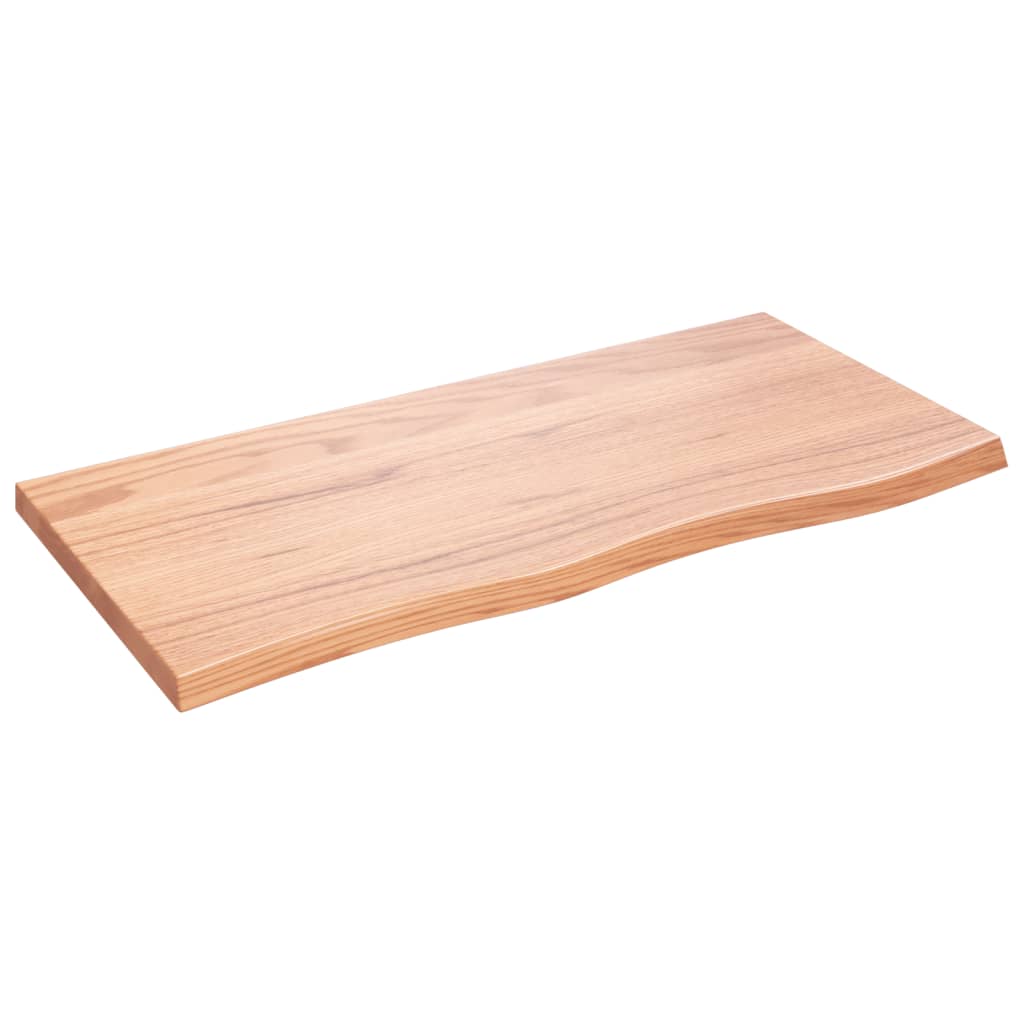 világosbarna kezelt tömör tölgyfa asztallap 100x50x(2-4) cm