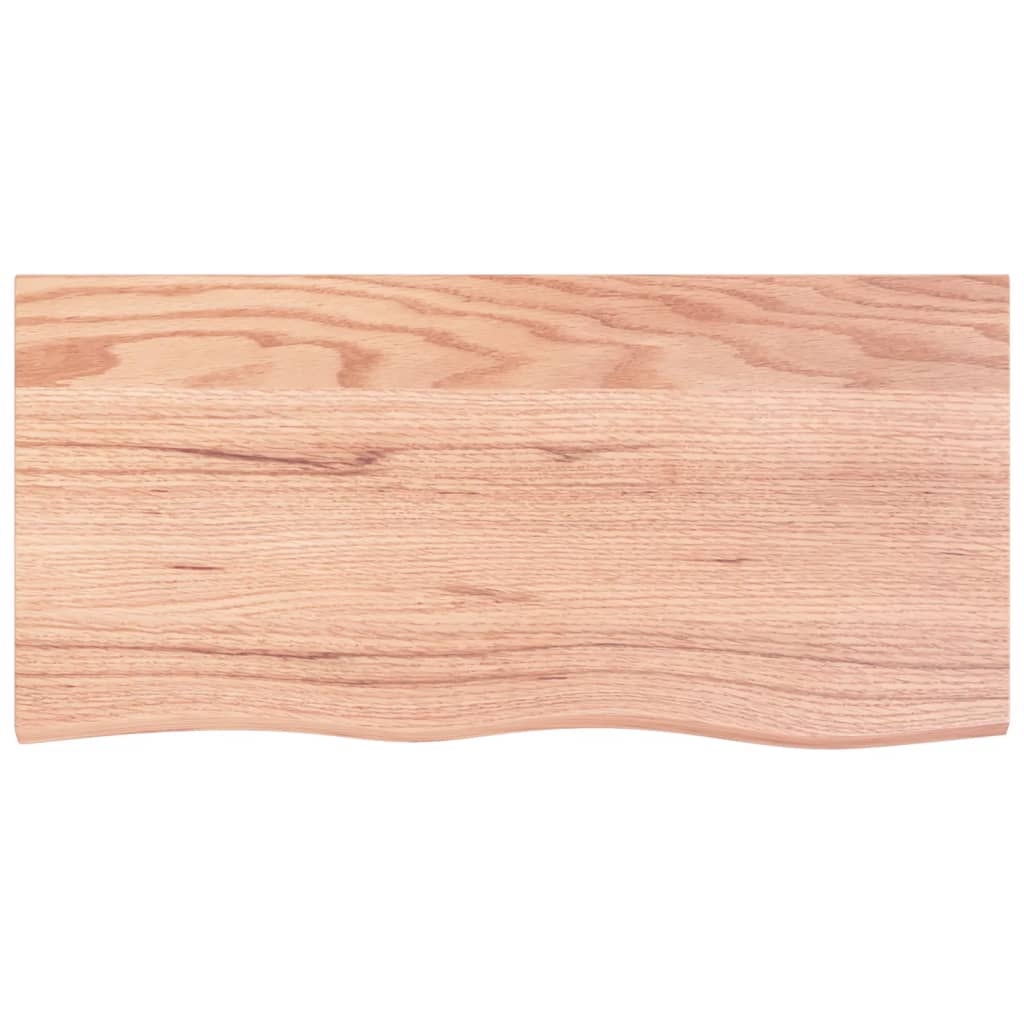 világosbarna kezelt tömör tölgyfa asztallap 100x50x(2-4) cm
