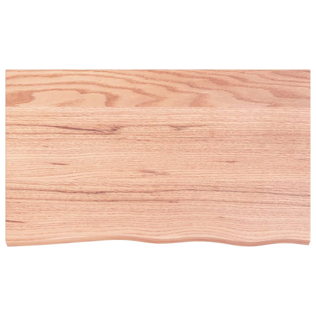 világosbarna kezelt tömör tölgyfa asztallap 100x60x(2-4) cm