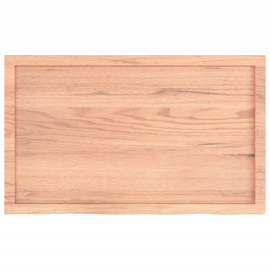 világosbarna kezelt tömör tölgyfa asztallap 100x60x(2-4) cm